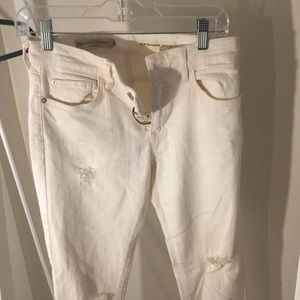 Pilcro and Letterpress from Anthropologie size 27 slim boyfriend jeans white